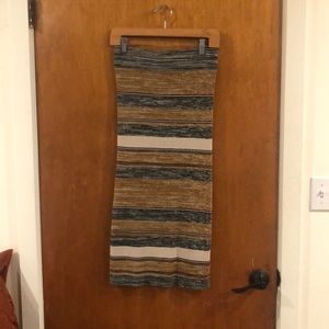 Striped Prana Acadia Midi Skirt - Multicolor